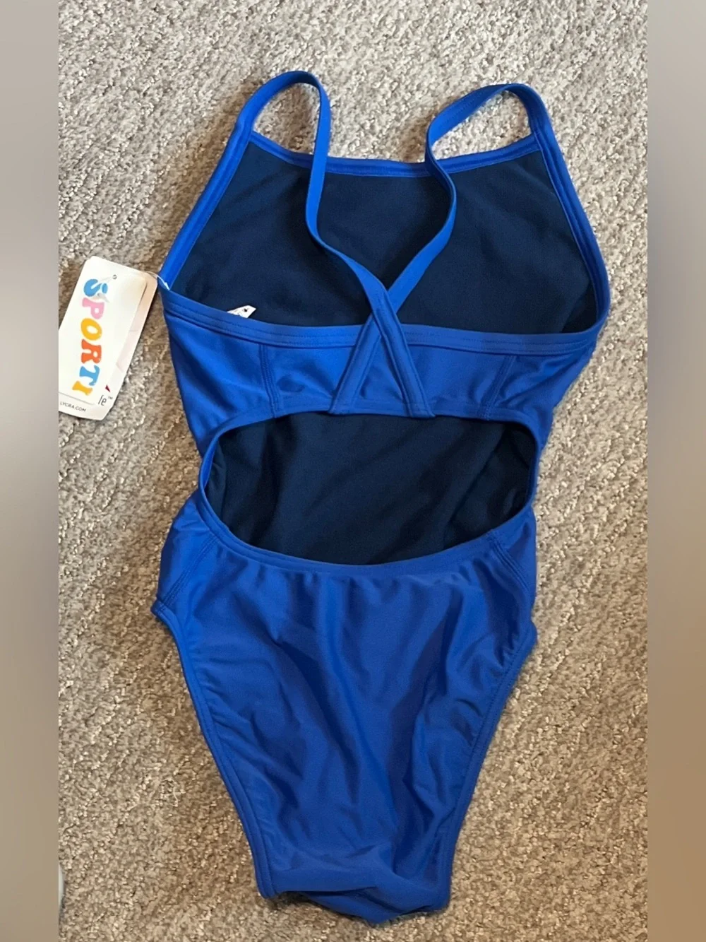 One Piece Swimsuit, Thin Strap V-Back Chlorine Resistant With Lycra Xtra Life